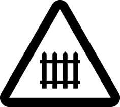 Rail Crossing Outline Svg Vector, Free Vectors File